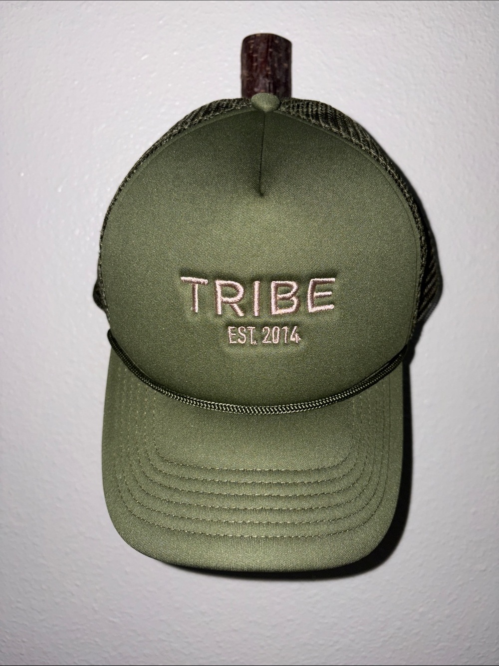 TRIBE Olive Green Mesh Trucker Hat
